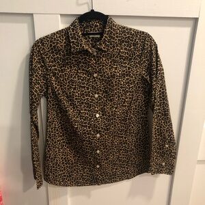 J.Crew Cheetah Print Button Down Shirt